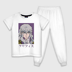 Пижама хлопковая детская Гриффит сокол, цвет: белый