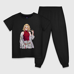 Пижама хлопковая детская Майки на стиле - токийские мстители, цвет: черный