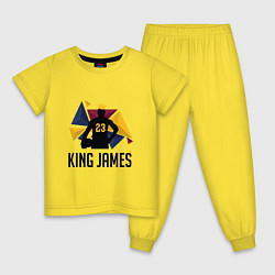 Пижама хлопковая детская King James 23, цвет: желтый