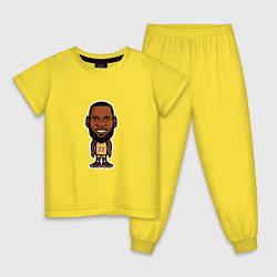 Пижама хлопковая детская Lakers - James, цвет: желтый