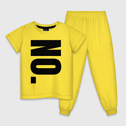 Пижама хлопковая детская No большие буквы, цвет: желтый