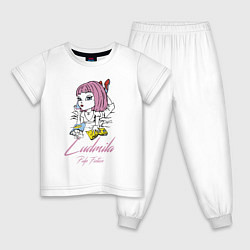 Пижама хлопковая детская Ludmila - pulp fiction, цвет: белый
