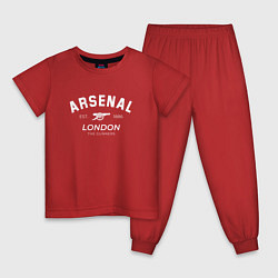 Пижама хлопковая детская Арсенал Лондон 1886, цвет: красный