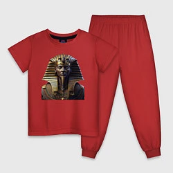Пижама хлопковая детская Египетский фараон, цвет: красный