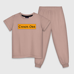 Пижама хлопковая детская Chaos Orb дроп из Path of Exile, цвет: пыльно-розовый
