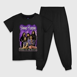 Пижама хлопковая детская Deep Purple rock, цвет: черный