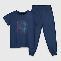 Пижама хлопковая детская Cyber Knight, цвет: тёмно-синий