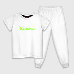 Пижама хлопковая детская Карина в стиле Шрека, цвет: белый