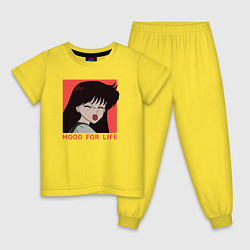 Пижама хлопковая детская Рей Хино, цвет: желтый