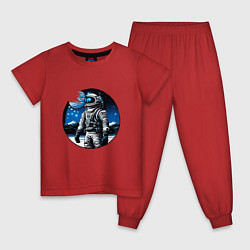 Пижама хлопковая детская Cosmoboy, цвет: красный