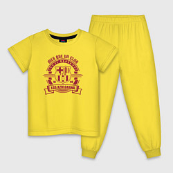 Пижама хлопковая детская FC Barcelona 1899, цвет: желтый