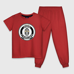 Пижама хлопковая детская Juventus club, цвет: красный