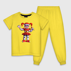 Пижама хлопковая детская Circus Baby, цвет: желтый