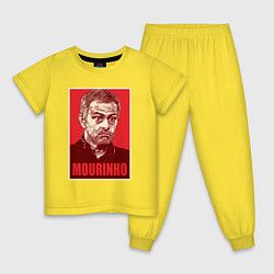 Пижама хлопковая детская Mourinho, цвет: желтый