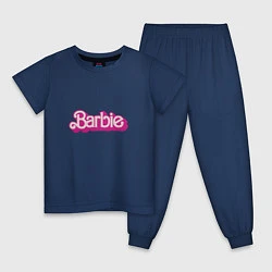 Пижама хлопковая детская Барби фильм 2023, цвет: тёмно-синий