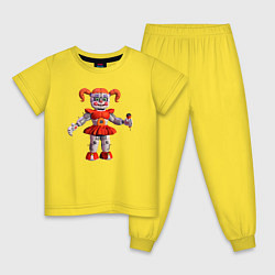 Пижама хлопковая детская Циркус бейби, цвет: желтый