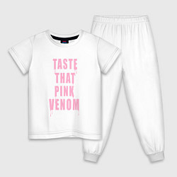 Пижама хлопковая детская Tasty that pink venom - blackpink, цвет: белый