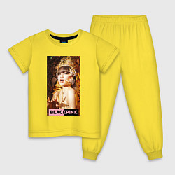 Пижама хлопковая детская Lisa gold, цвет: желтый