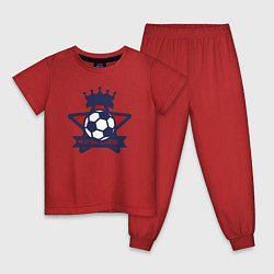 Пижама хлопковая детская Futsal legend, цвет: красный