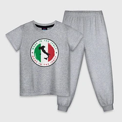 Пижама хлопковая детская Сделан в Италии, цвет: меланж