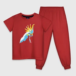 Пижама хлопковая детская Попугай WPAP, цвет: красный