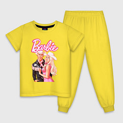 Пижама хлопковая детская Барби и Кен - Фильм, цвет: желтый