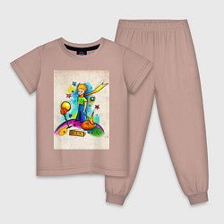 Пижама хлопковая детская Le Petit Prince, цвет: пыльно-розовый