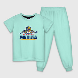 Пижама хлопковая детская Florida panthers - hockey team, цвет: мятный