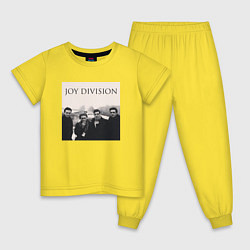 Пижама хлопковая детская Тру фанат Joy Division, цвет: желтый