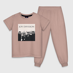 Пижама хлопковая детская Тру фанат Joy Division, цвет: пыльно-розовый