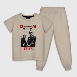 Пижама хлопковая детская Depeche Mode 2023 Memento Mori - Dave & Martin 03, цвет: миндальный