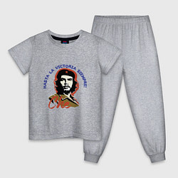 Пижама хлопковая детская Че Гевара - всегда вперёд к победе!, цвет: меланж