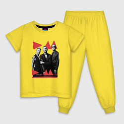 Пижама хлопковая детская Depeche Mode - Delra Machine Band, цвет: желтый