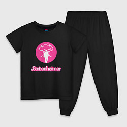 Пижама хлопковая детская Походка Барбигеймера, цвет: черный