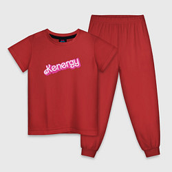 Пижама хлопковая детская Kenergy - в ретро стиле барби, цвет: красный