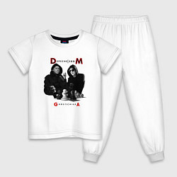 Пижама хлопковая детская Depeche Mode - Ghosts Again Memento Mori, цвет: белый