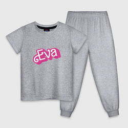 Пижама хлопковая детская Eva -retro barbie style, цвет: меланж