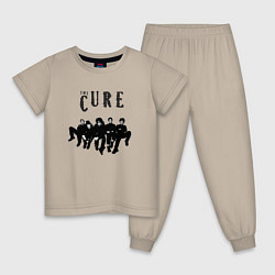 Пижама хлопковая детская The Cure - A Band, цвет: миндальный