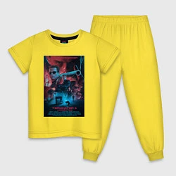 Пижама хлопковая детская Judgment day - T2, цвет: желтый