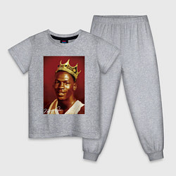 Пижама хлопковая детская Jordan king, цвет: меланж
