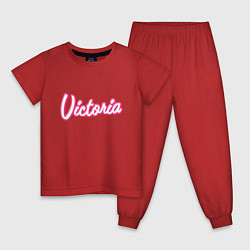 Пижама хлопковая детская Виктория в стиле Барби, цвет: красный