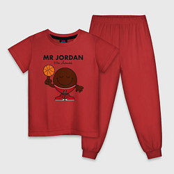 Пижама хлопковая детская Мистер Джордан, цвет: красный
