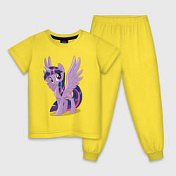 Пижама хлопковая детская Твайлайт Спаркл из My Little Pony в кино, цвет: желтый