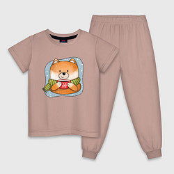 Детская пижама Лис и кофе