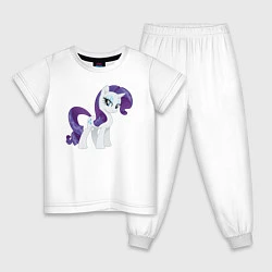 Пижама хлопковая детская Рарити из My Little Pony в кино, цвет: белый