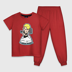 Пижама хлопковая детская Martin Gore - Depeche Snowed, цвет: красный