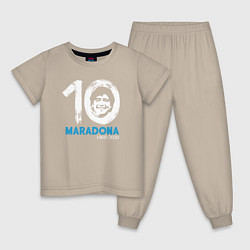 Пижама хлопковая детская Maradona 10, цвет: миндальный