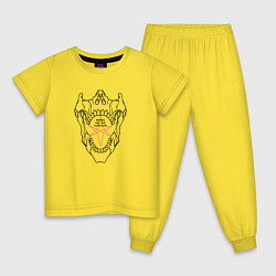 Пижама хлопковая детская Bring Me the Horizon - logo, цвет: желтый