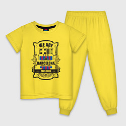 Пижама хлопковая детская Мы Барселона, цвет: желтый