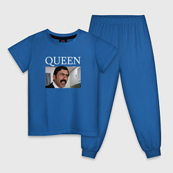 Пижама хлопковая детская Queen - Mimino мем, цвет: синий